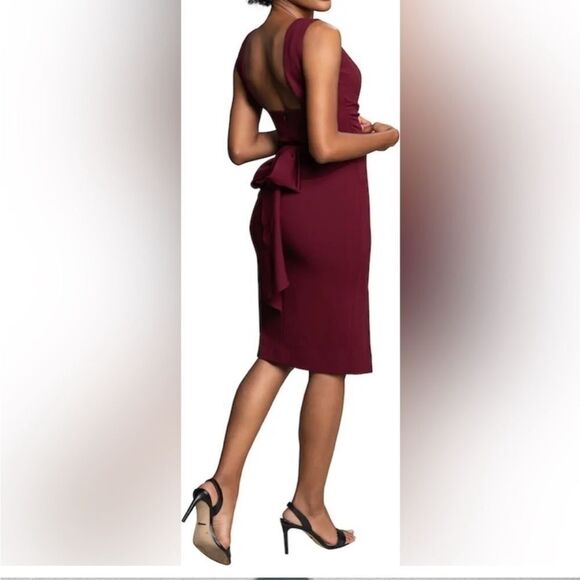 ✨NWT✨ Dress the Population Alessia Dress - Size XXS Maroon (size 0-2) - Picture 4 of 10